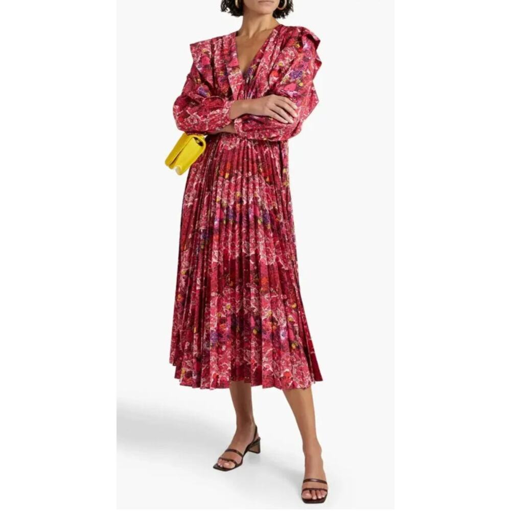 Derek Lam 10 Crosby Chrishelle Pleated Midi Dress size 0
